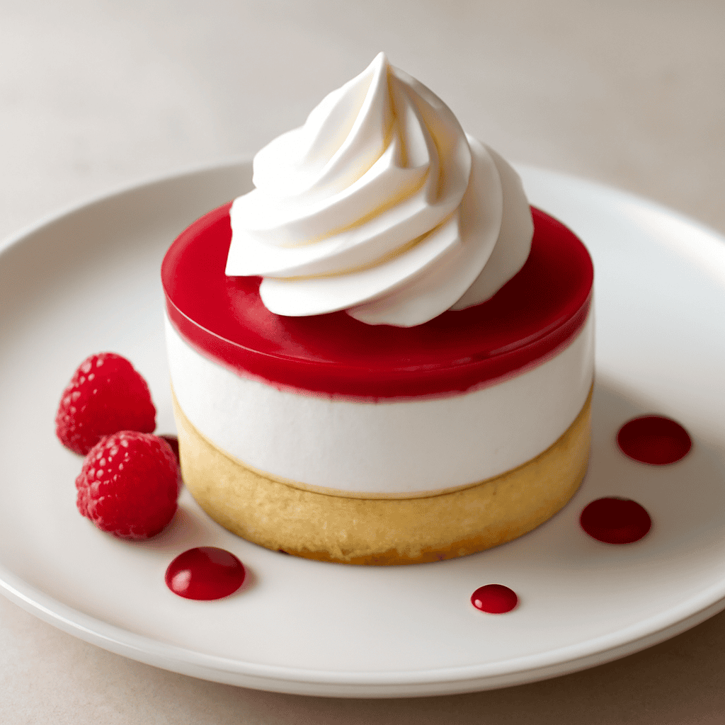Spumoso allo yogurt con inserimento al lampone