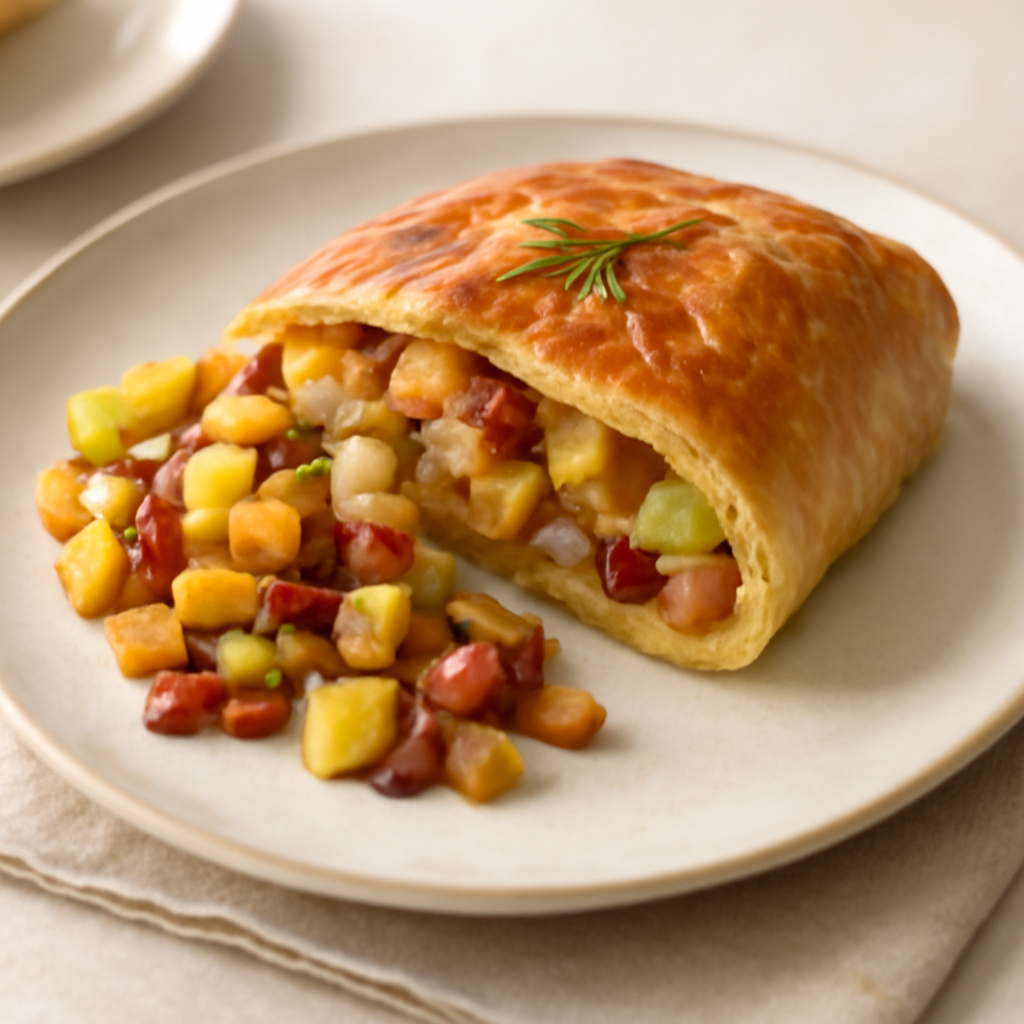 Strudel di patate e pancetta al profumo di rosmarino