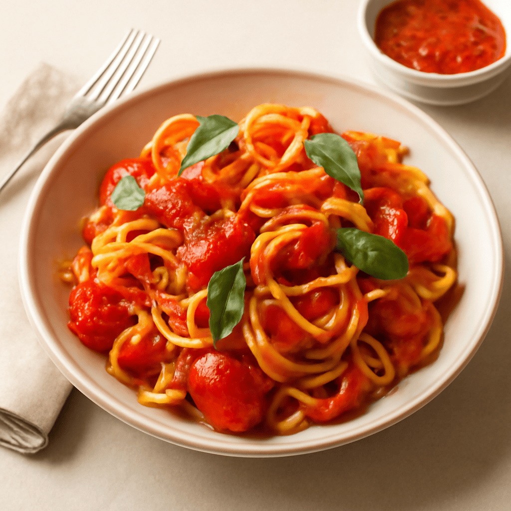 TAGLIATELLE AI TRE POMODORI