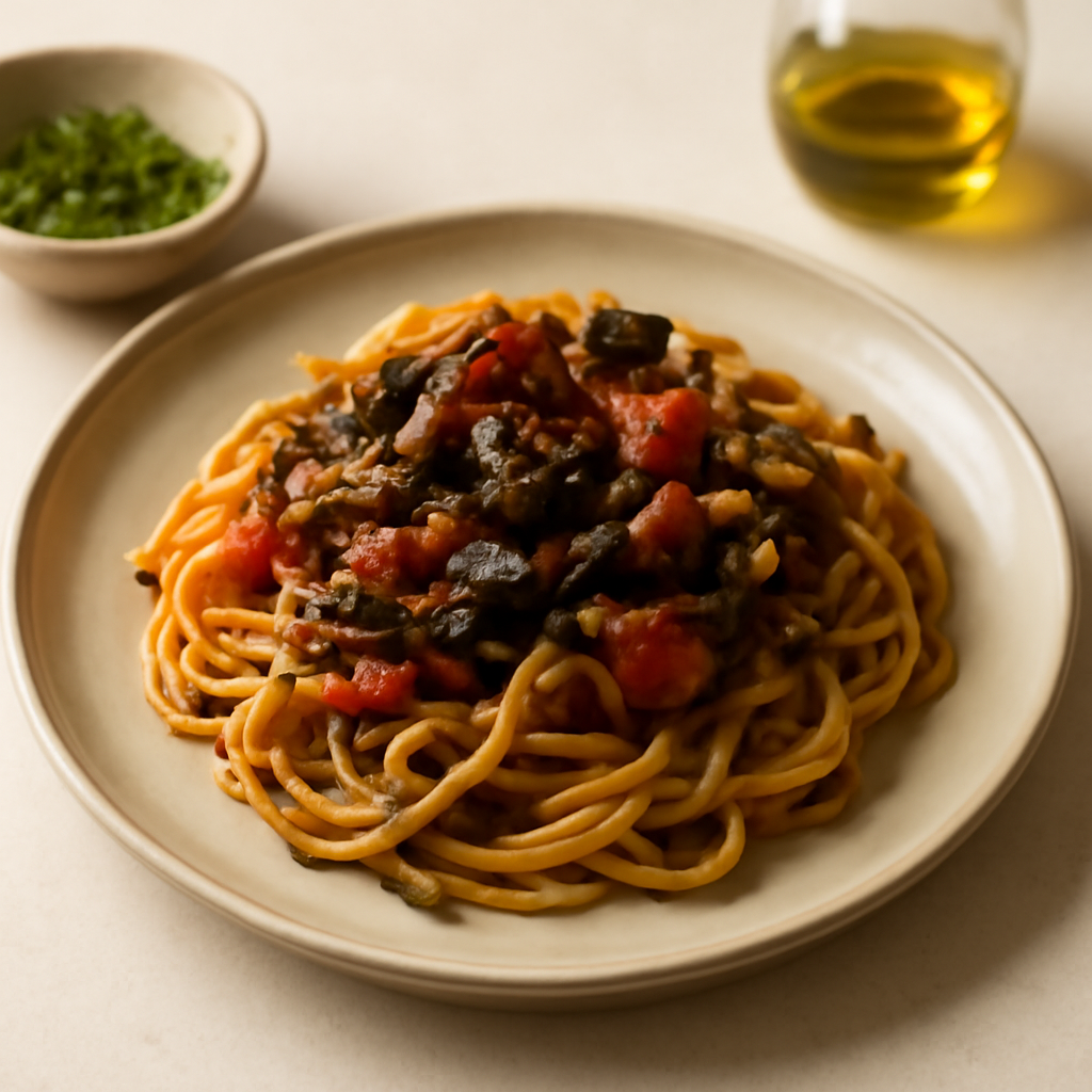 Tagliatelle al ragù di seppia