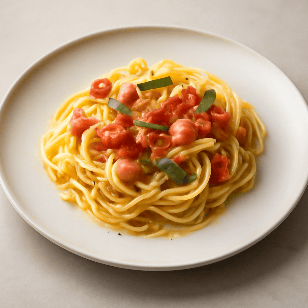 Tagliolini all’uovo con ragù rosato di trota