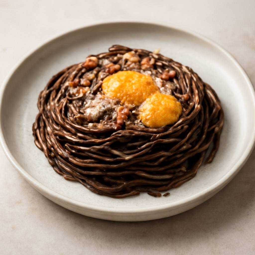 Tagliolini di caffè alla carbonara