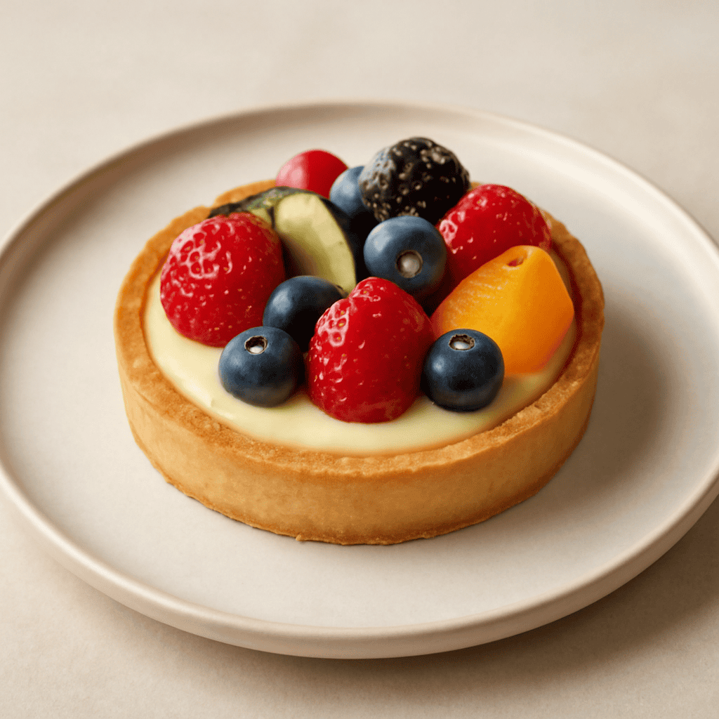 Tartelletta alla frutta con crema pasticcera.