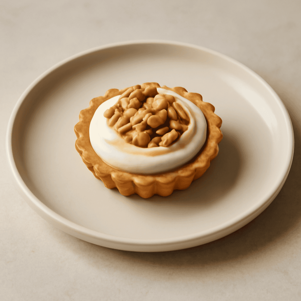 TARTELLETTA CON MOU SA LATO AL CIOCCOLATO BIANCO E NOCI