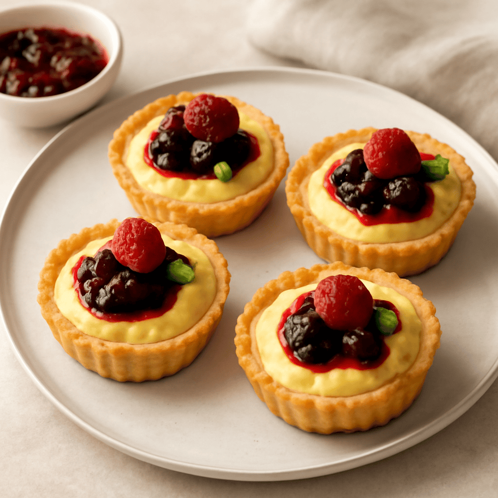 Tartellette ricotta e zafferano