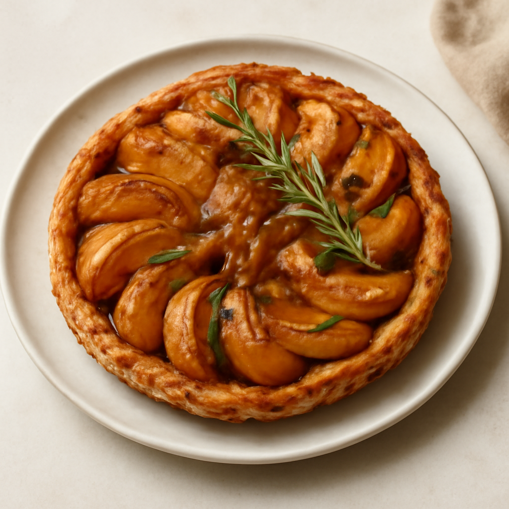 TATIN DI MELE E CIPOLLE CON ERBE AROMATICHE