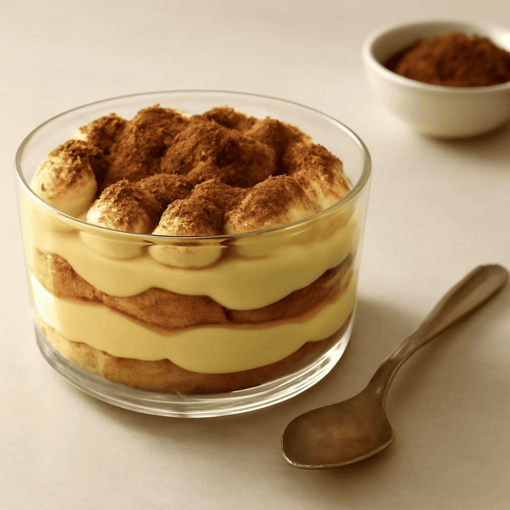 Tiramisù al caffè con crema al mascarpone e crema pasticcera