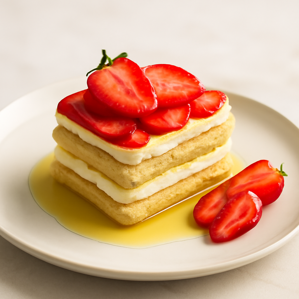Tiramisù alle fragole con bagna al limone