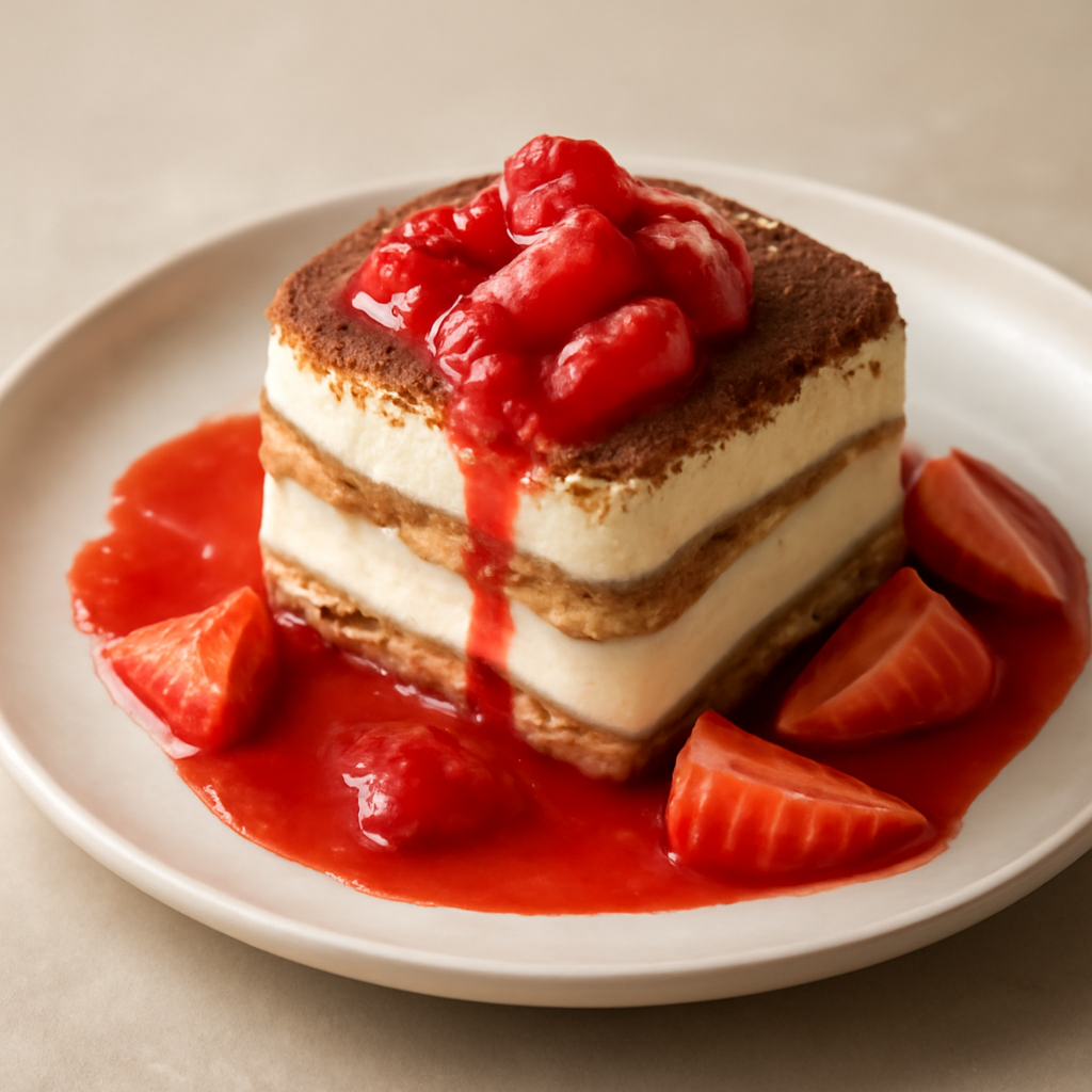 Tiramisu’ con bagna alle fragole