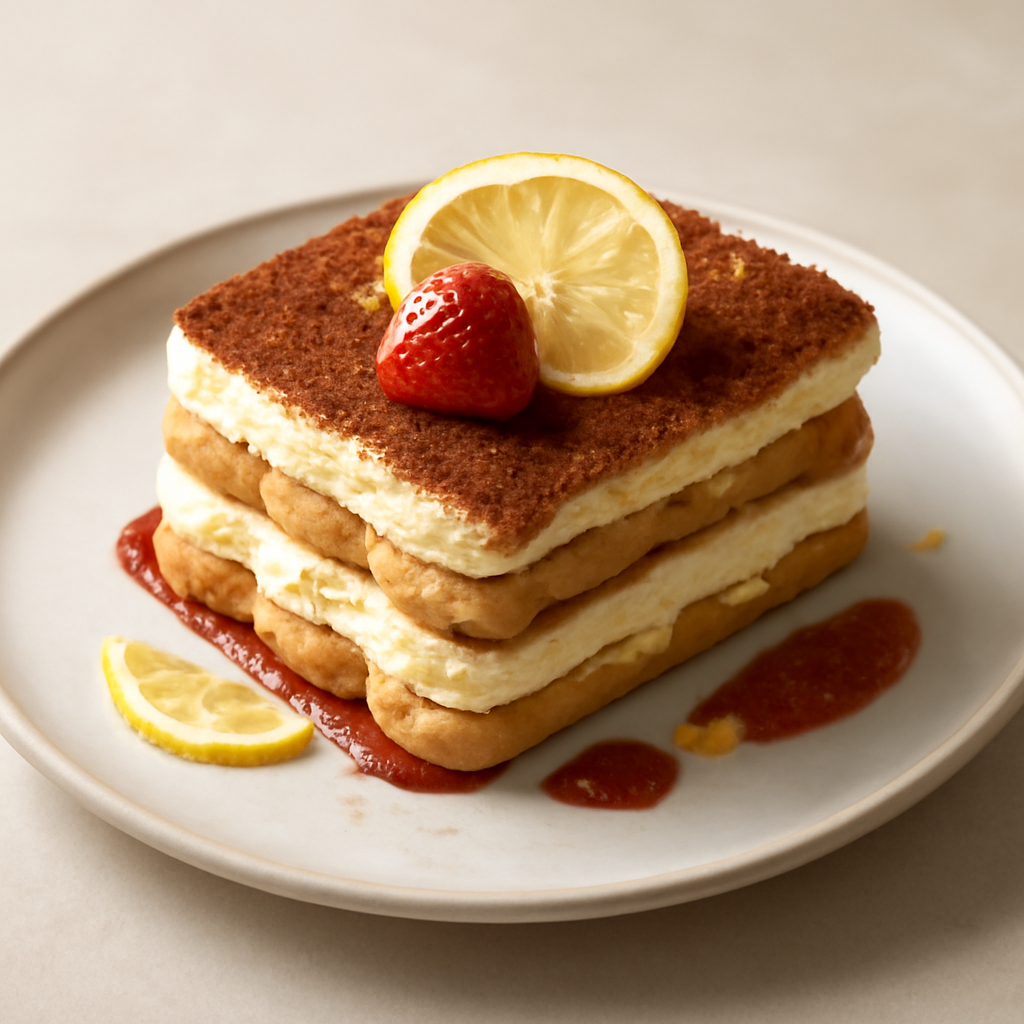 Tiramisù con crema al mascarpone e limone