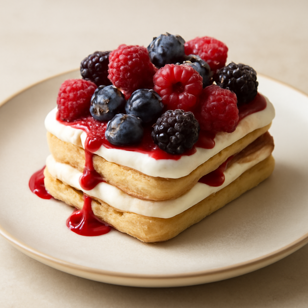 Tiramisù light ai frutti di bosco