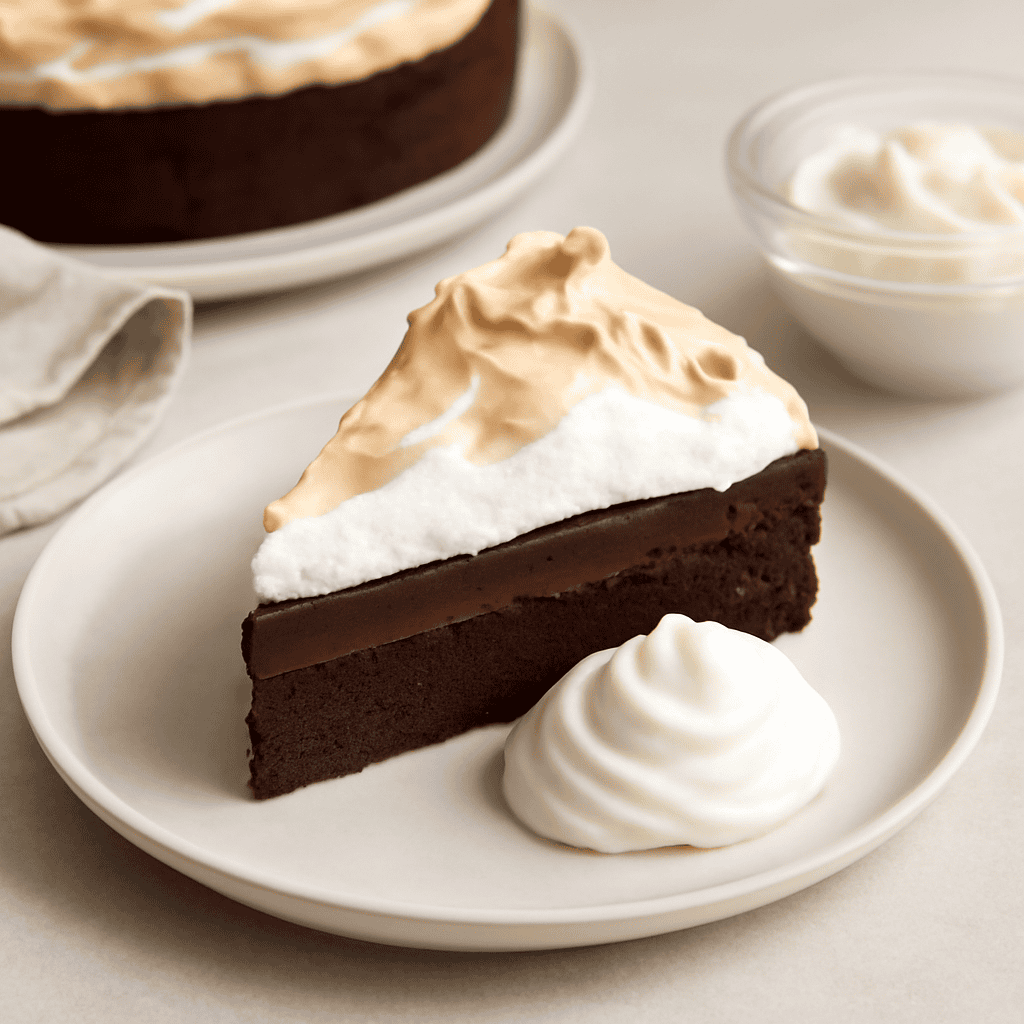 torta al cioccolato e meringa