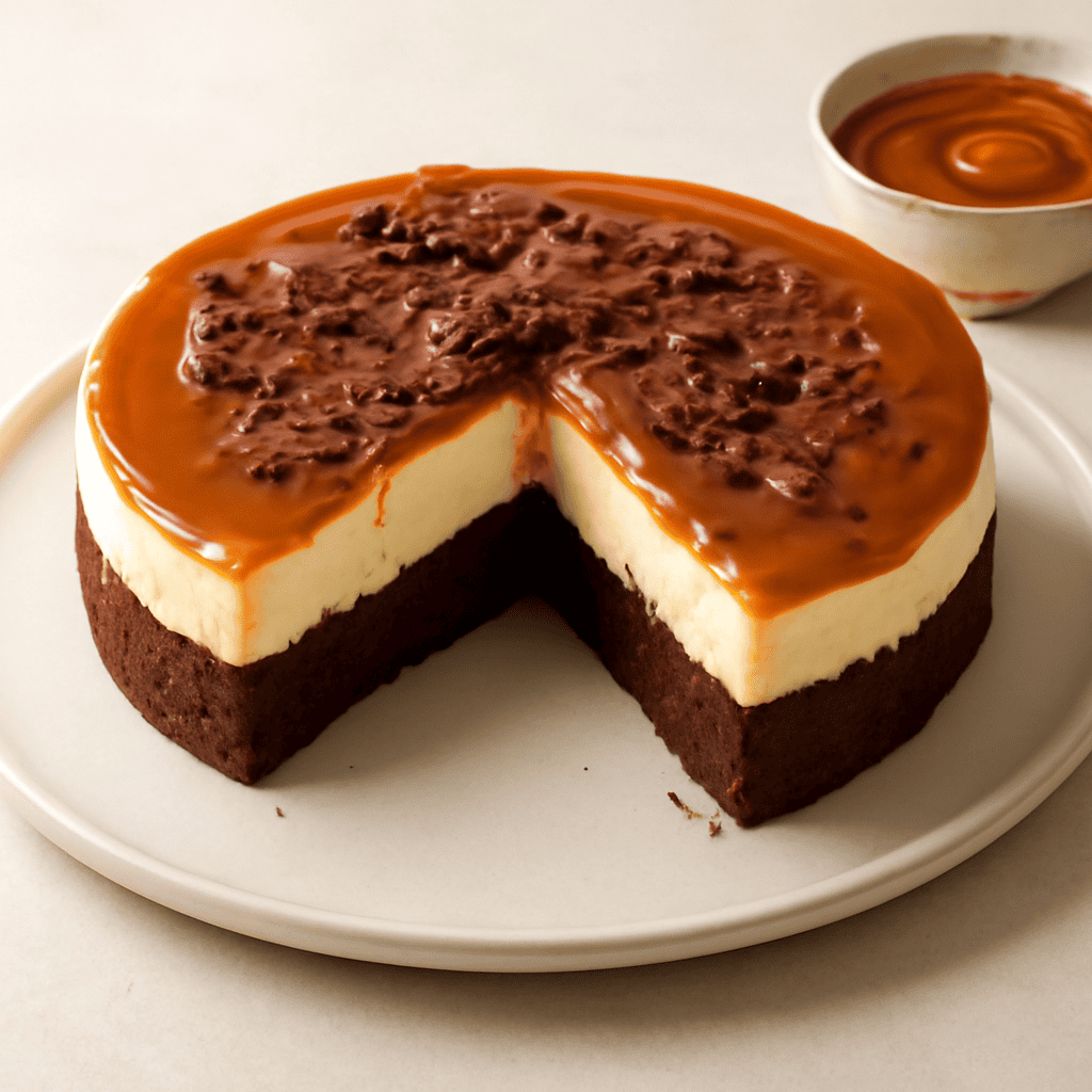 Torta al mascarpone e caramello salato