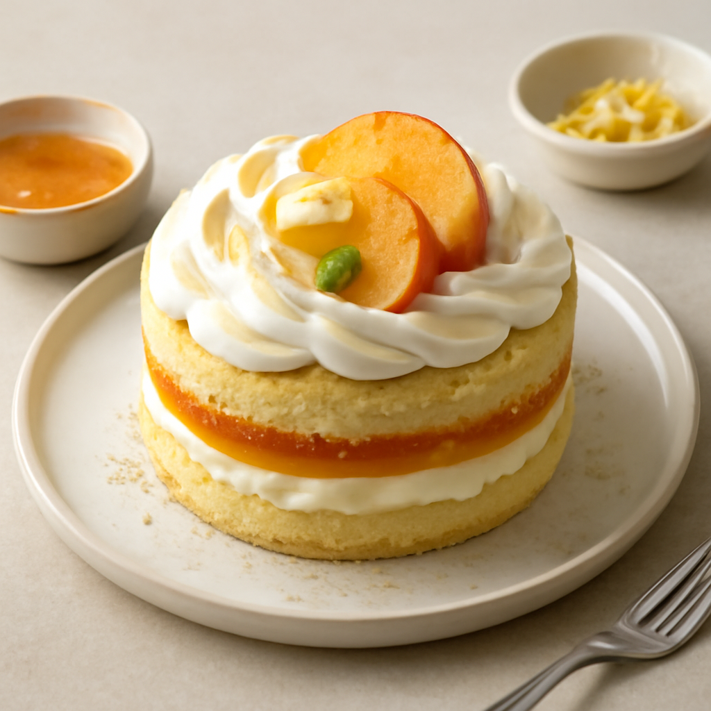 TORTA AL PROFUMO DI LIMONCELLO E PESCA