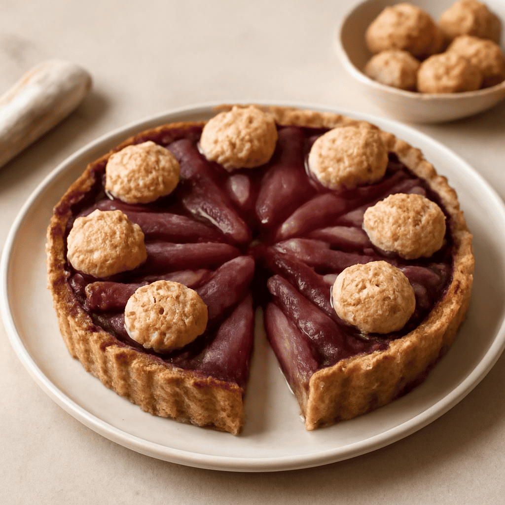 Torta Amaretti e Pere al vin brulè