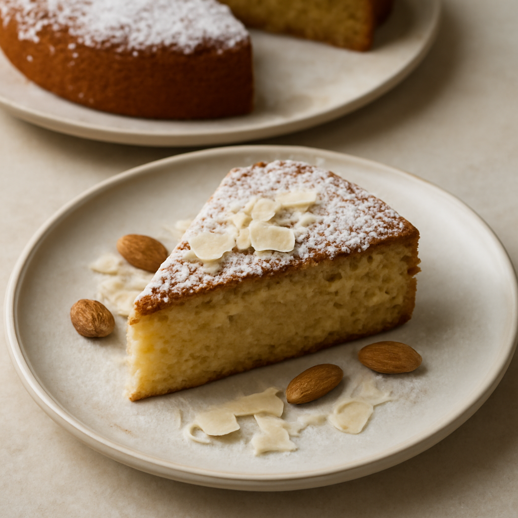 Torta Caprese al cioccolato bianco e zenzero