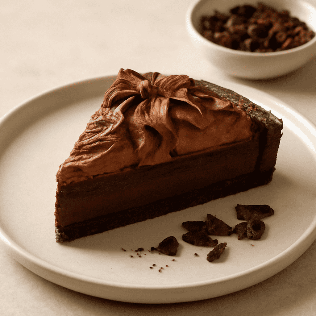 TORTA CON CREMA E MOUSSE AL CIOCCOLATO