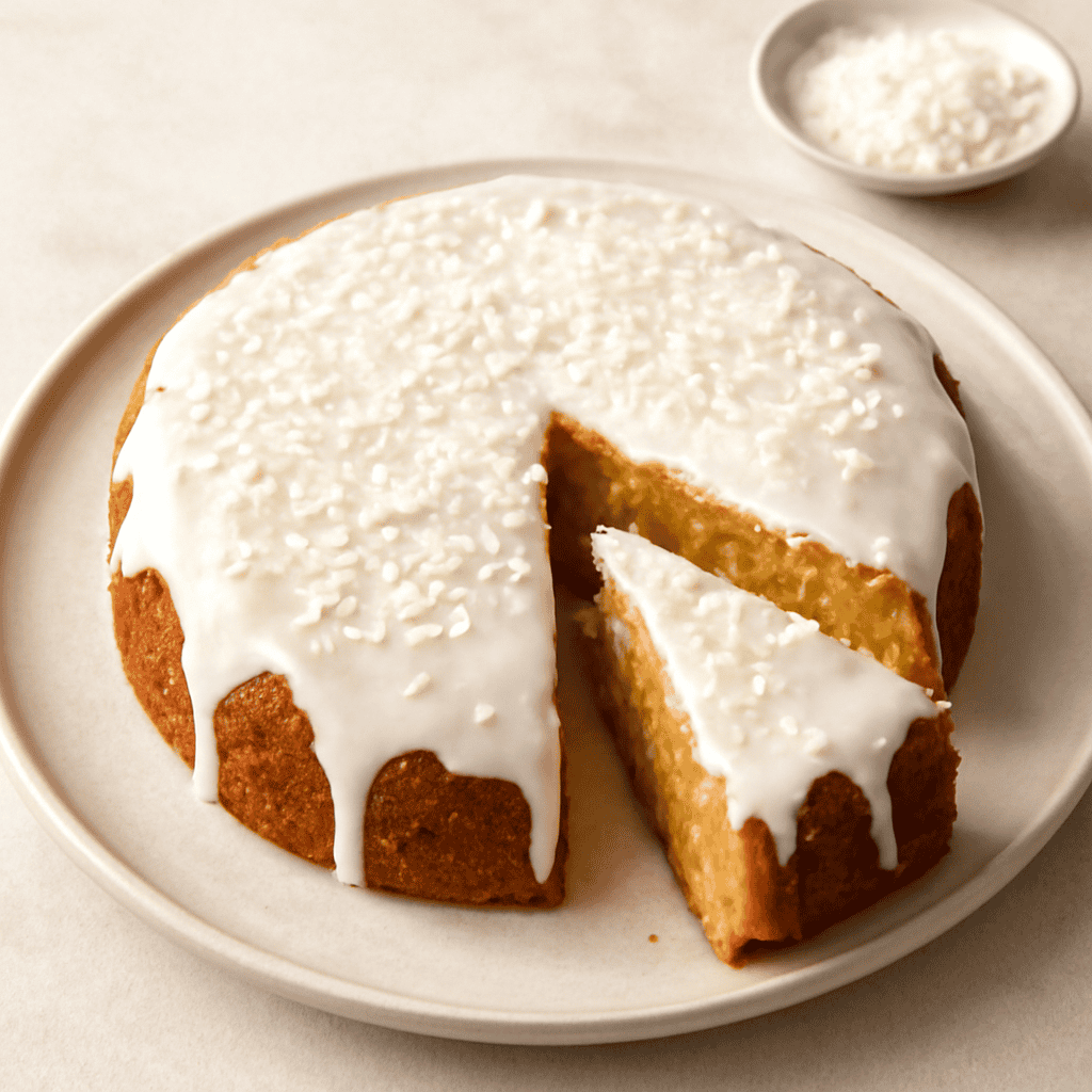 Torta di carote glassata al cocco