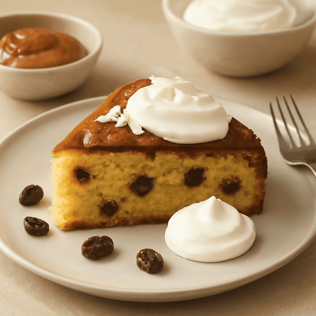 TORTA DI CREMA DI MARRONI, YOGURT E UVETTA