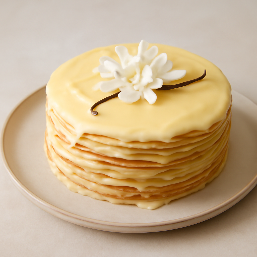 Torta di crepes senza glutine e latticini