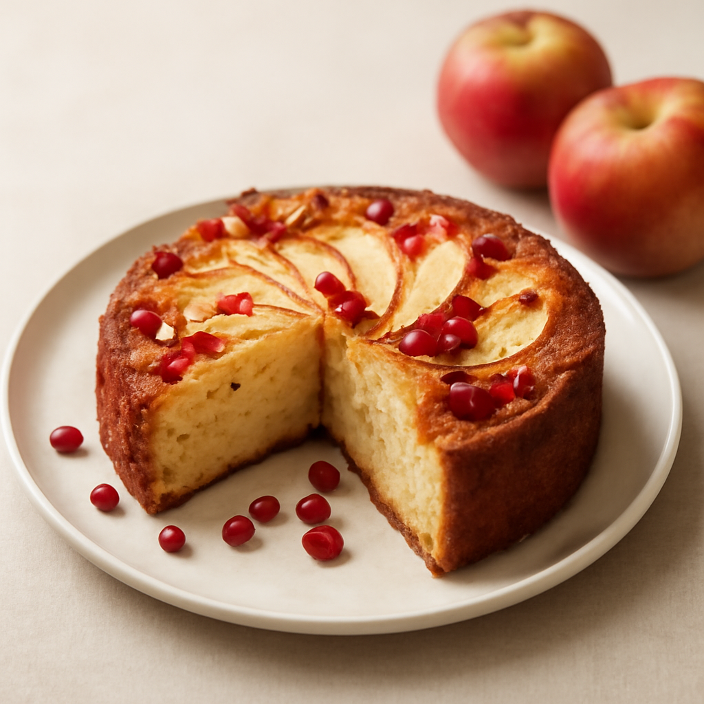 Torta di mele e melagrana