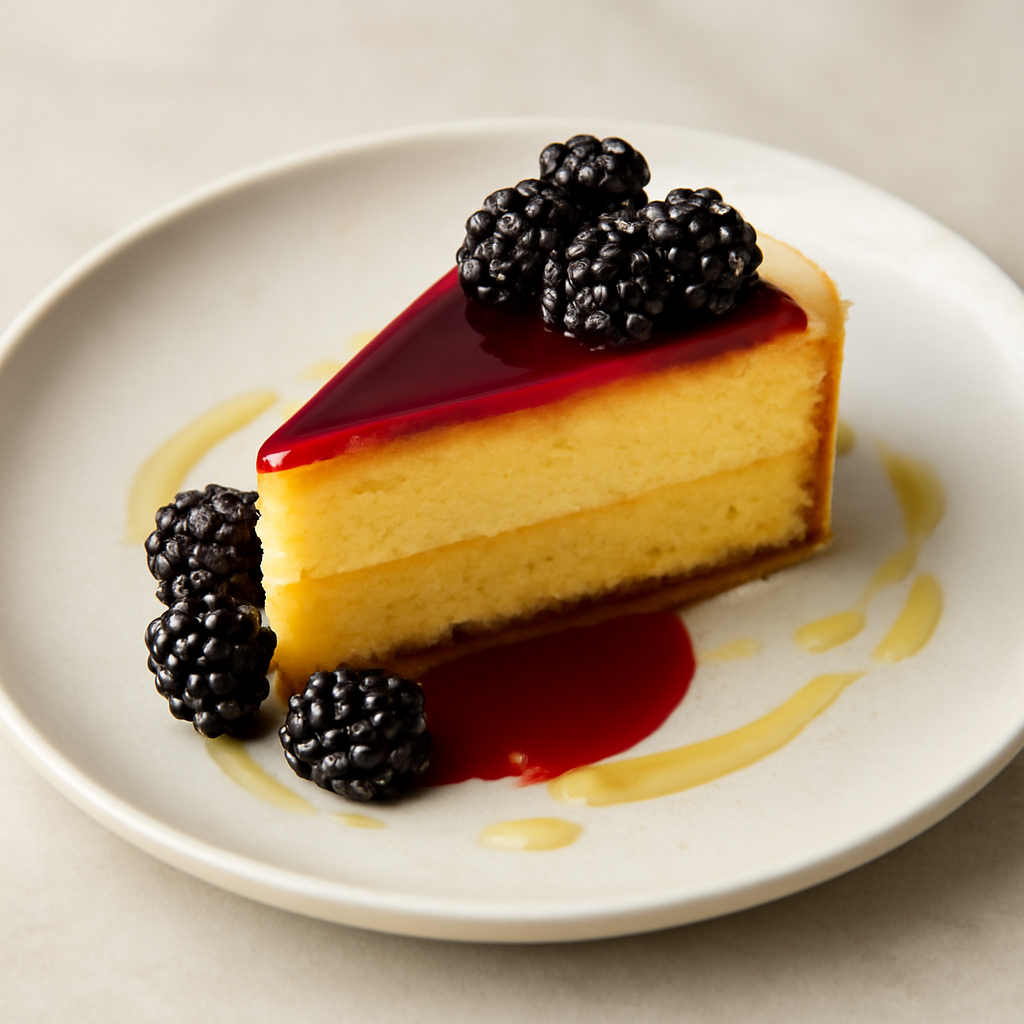 Torta di miele, more e zafferano
