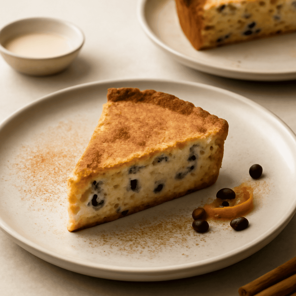 Torta di ricotta al profumo di cannella.