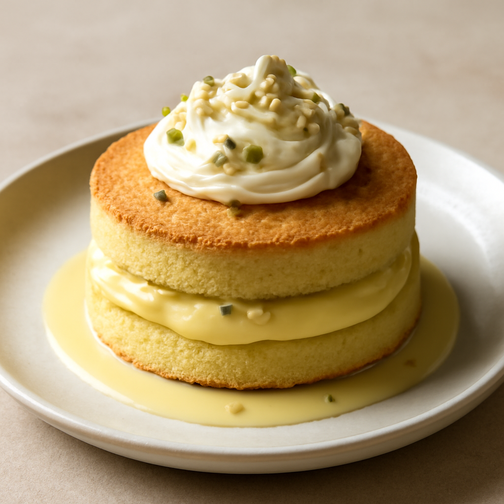 Torta genoise con crema pasticcera alla panna