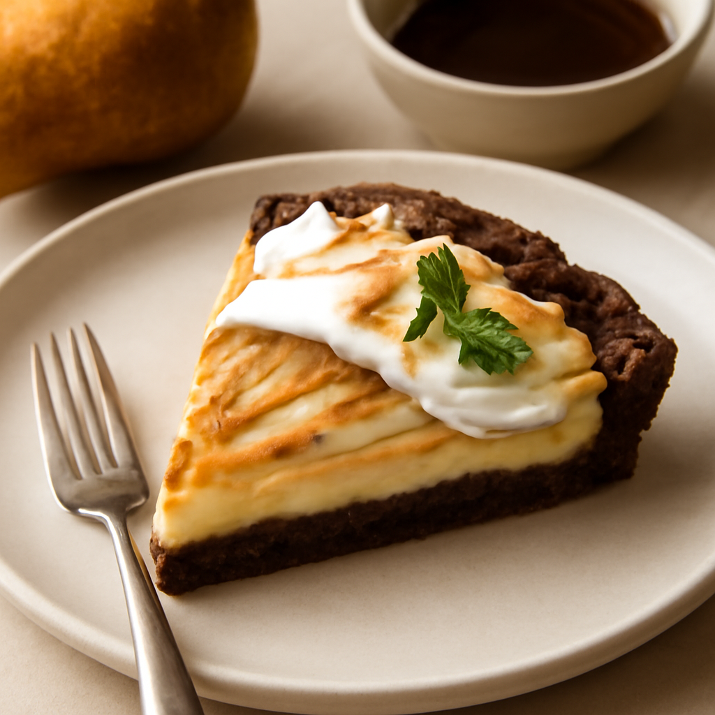torta pere e cioccolato al profumo di rum e menta.
