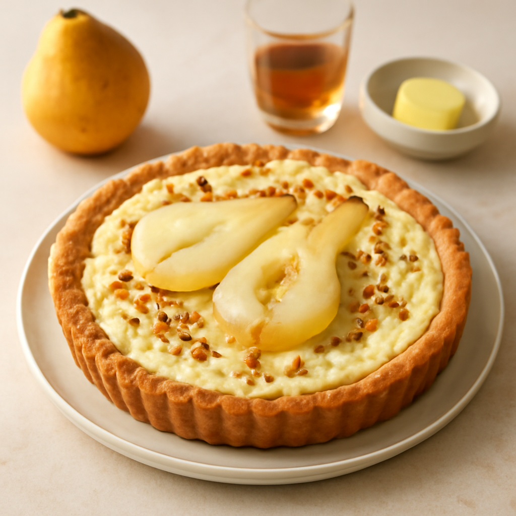 Torta ricotta e pere