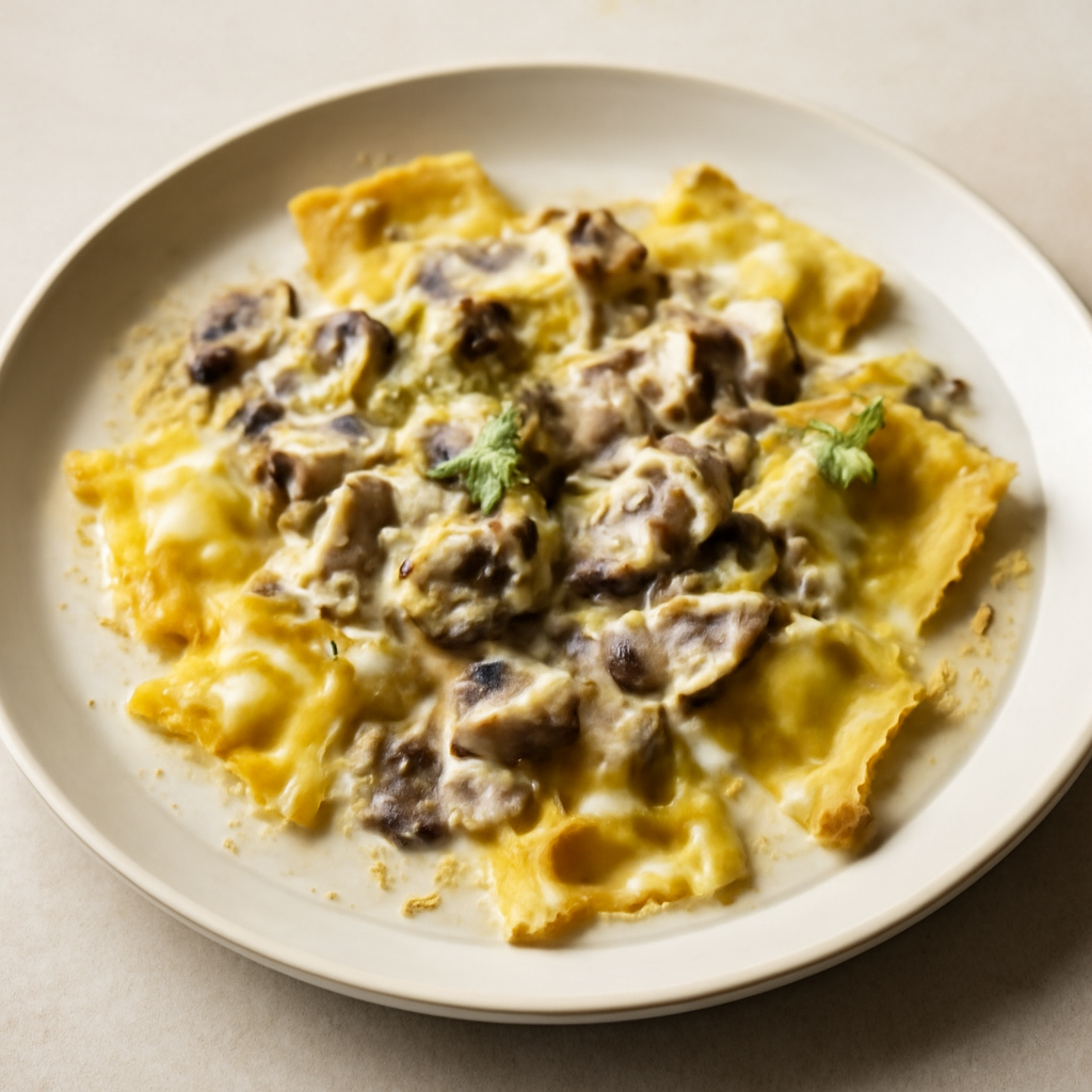 tortelli e funghi