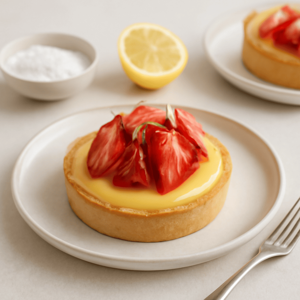 Tortine con curd agli agrumi e fragole
