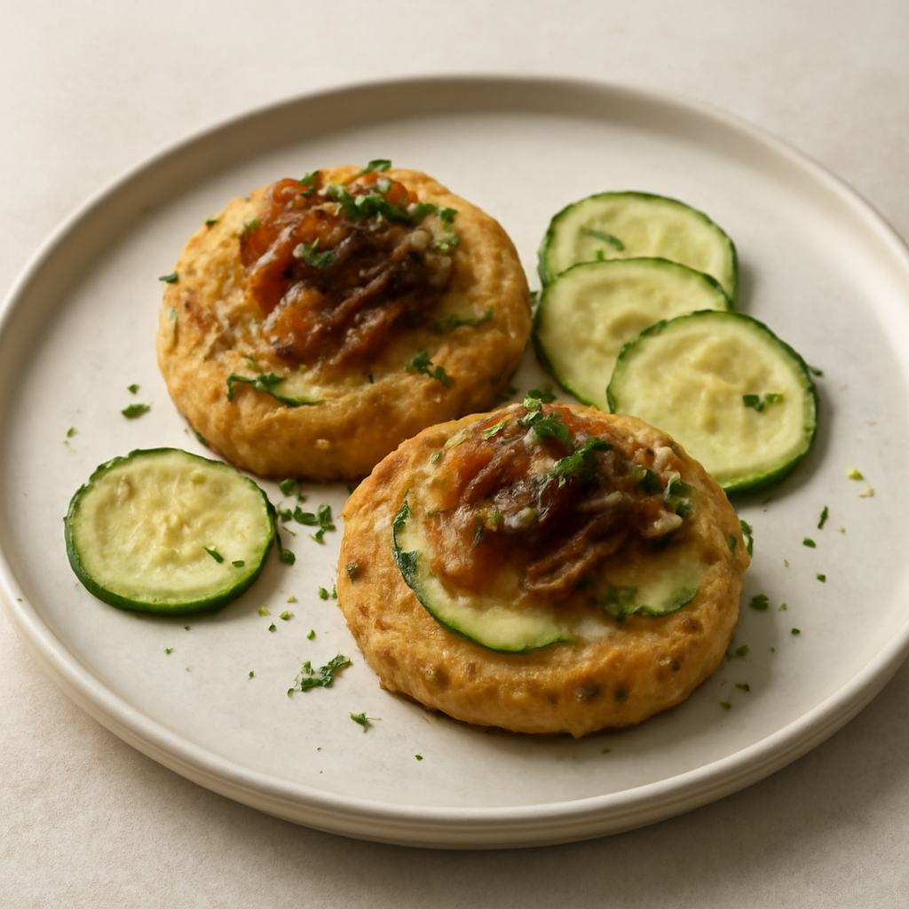 Tortini di patate e cipolle glassate