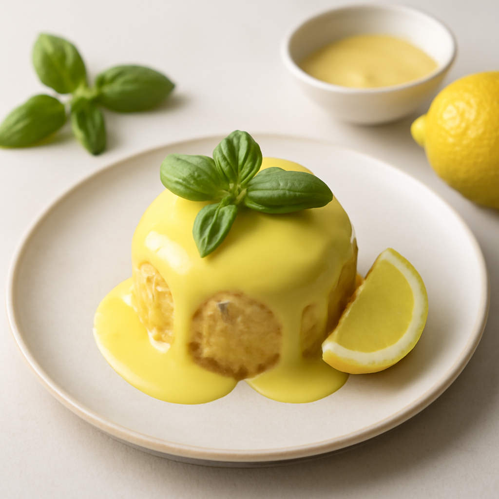 Tortino al limone e basilico