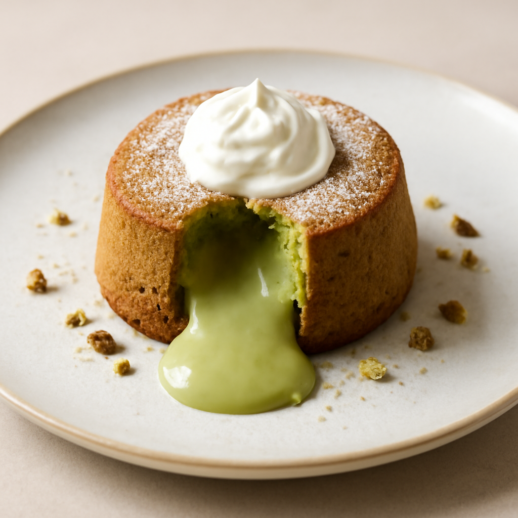 Tortino al pistacchio con cuore morbido