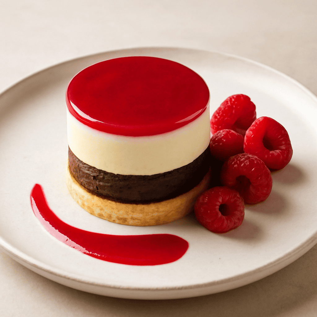 tortino bisquit alla gelatina di lamponi