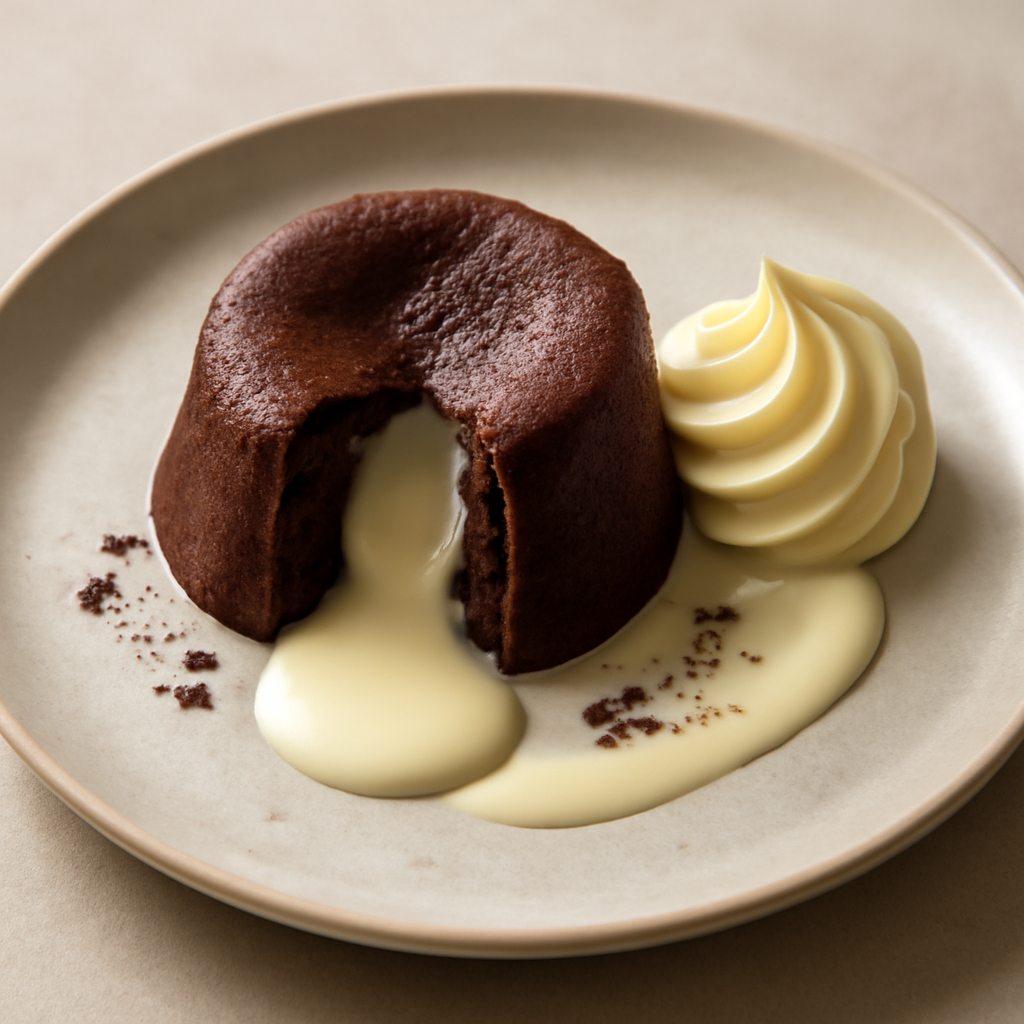 Tortino con cuore fondente bicolore