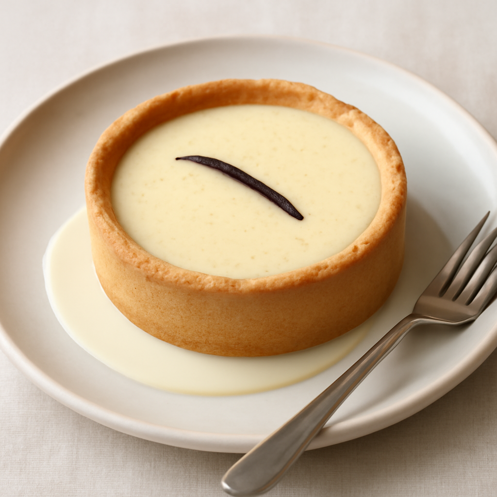 Tortino con flan alla vaniglia