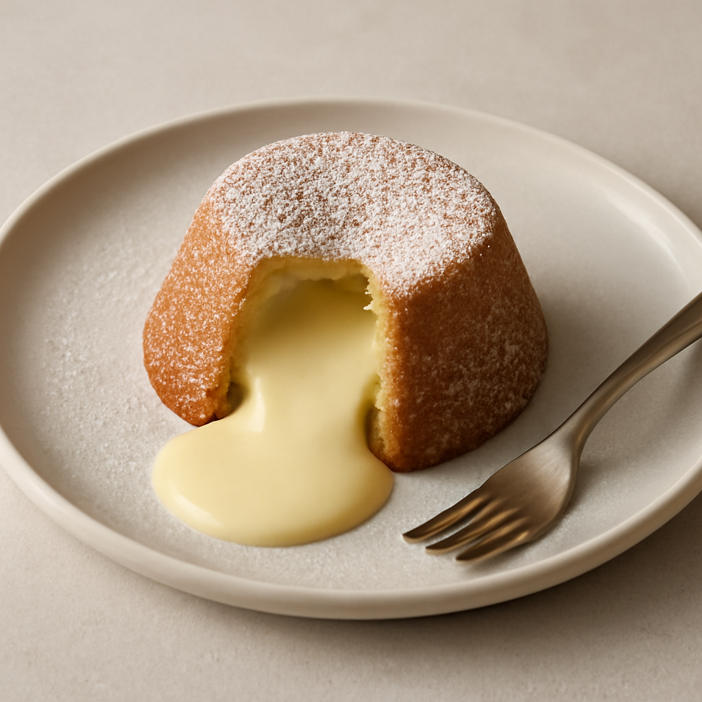 Tortino cuore caldo al cioccolato bianco