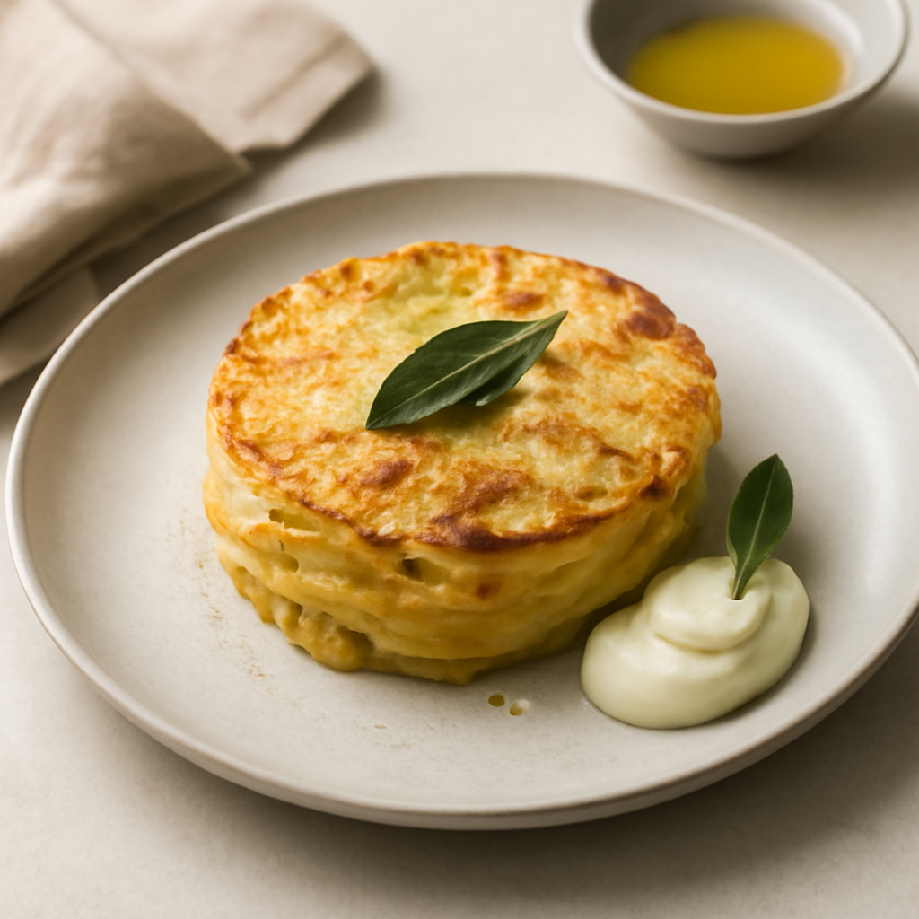 Tortino di patate alla salvia e maionese