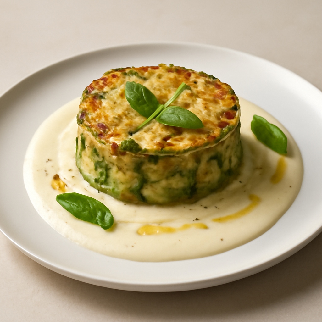 TORTINO DI ZUCCHINE CON CREMA AL PARMIGIANO