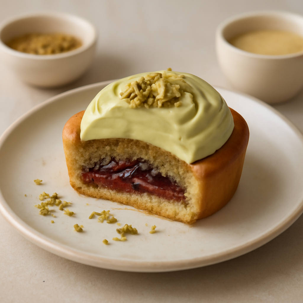 Tortino frangipane al pistacchio