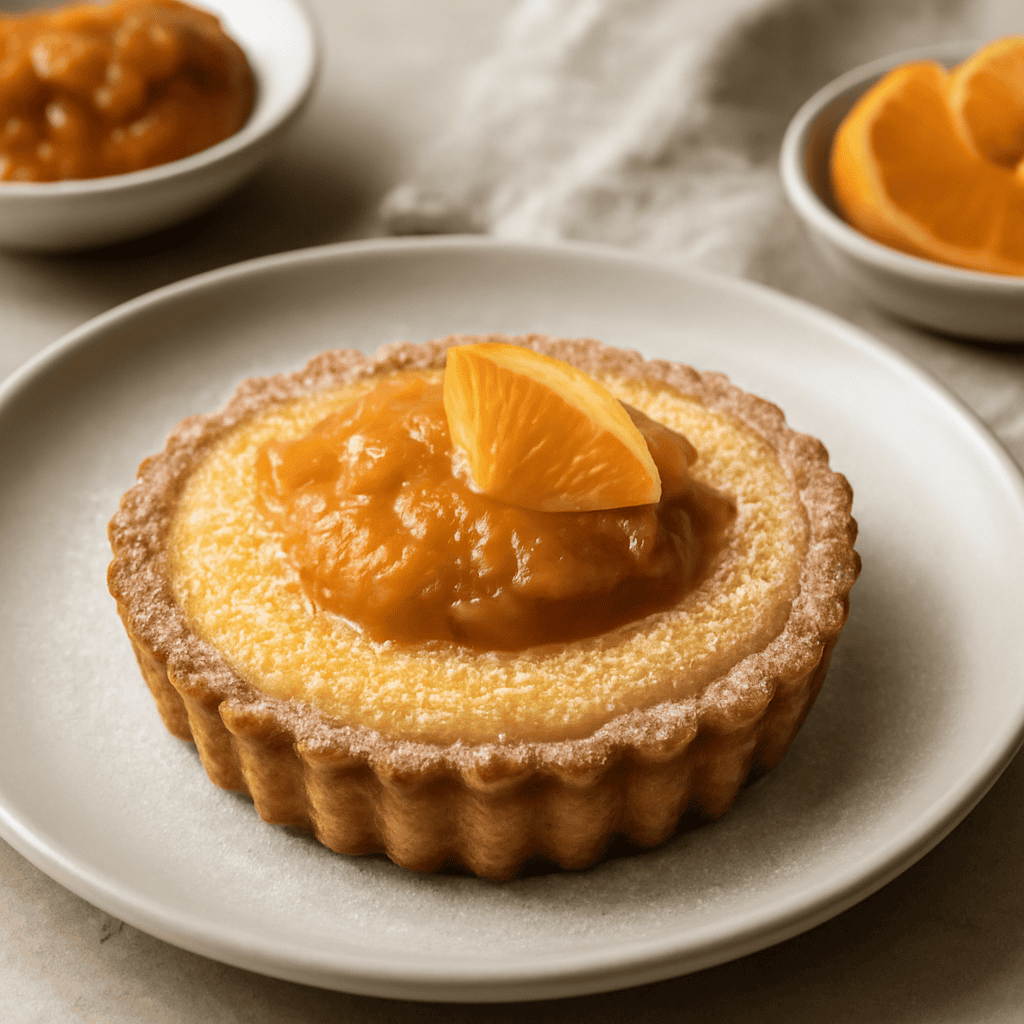 Tortino frangipane con confettura di zucca