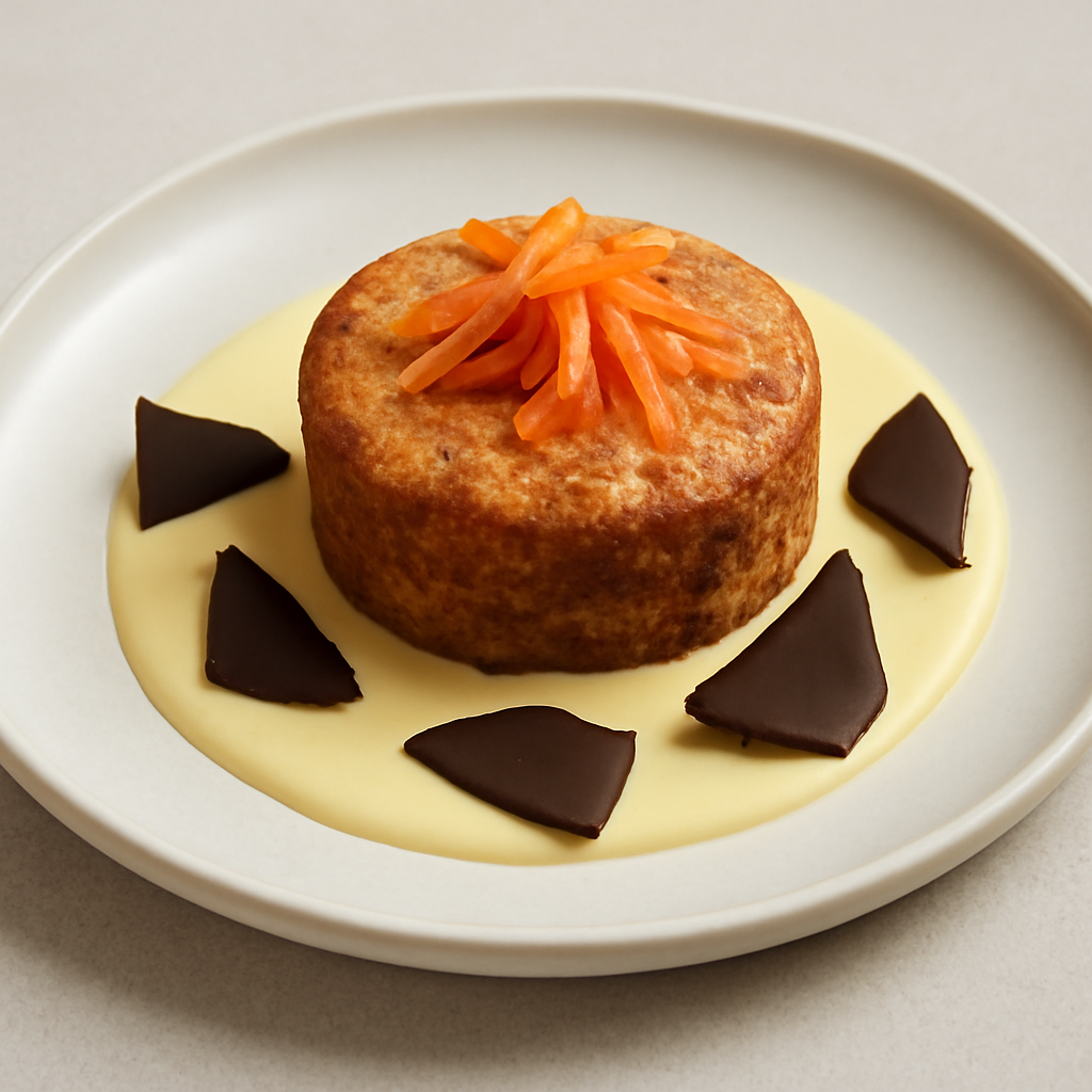 Tortino morbido con mandorle, arancia e carote.