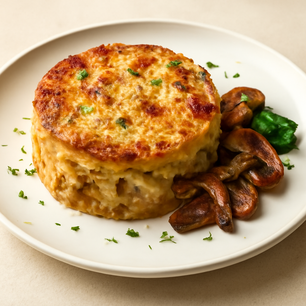 Tortino patate, funghi e scamorza