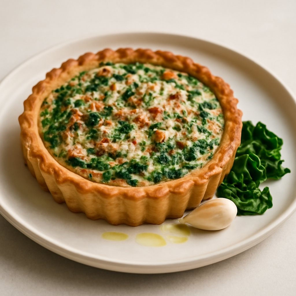 Tortino ricotta spinaci e speck.