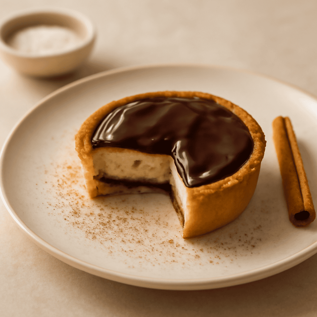 Tortino speziato alla ricotta con doppio cioccolato
