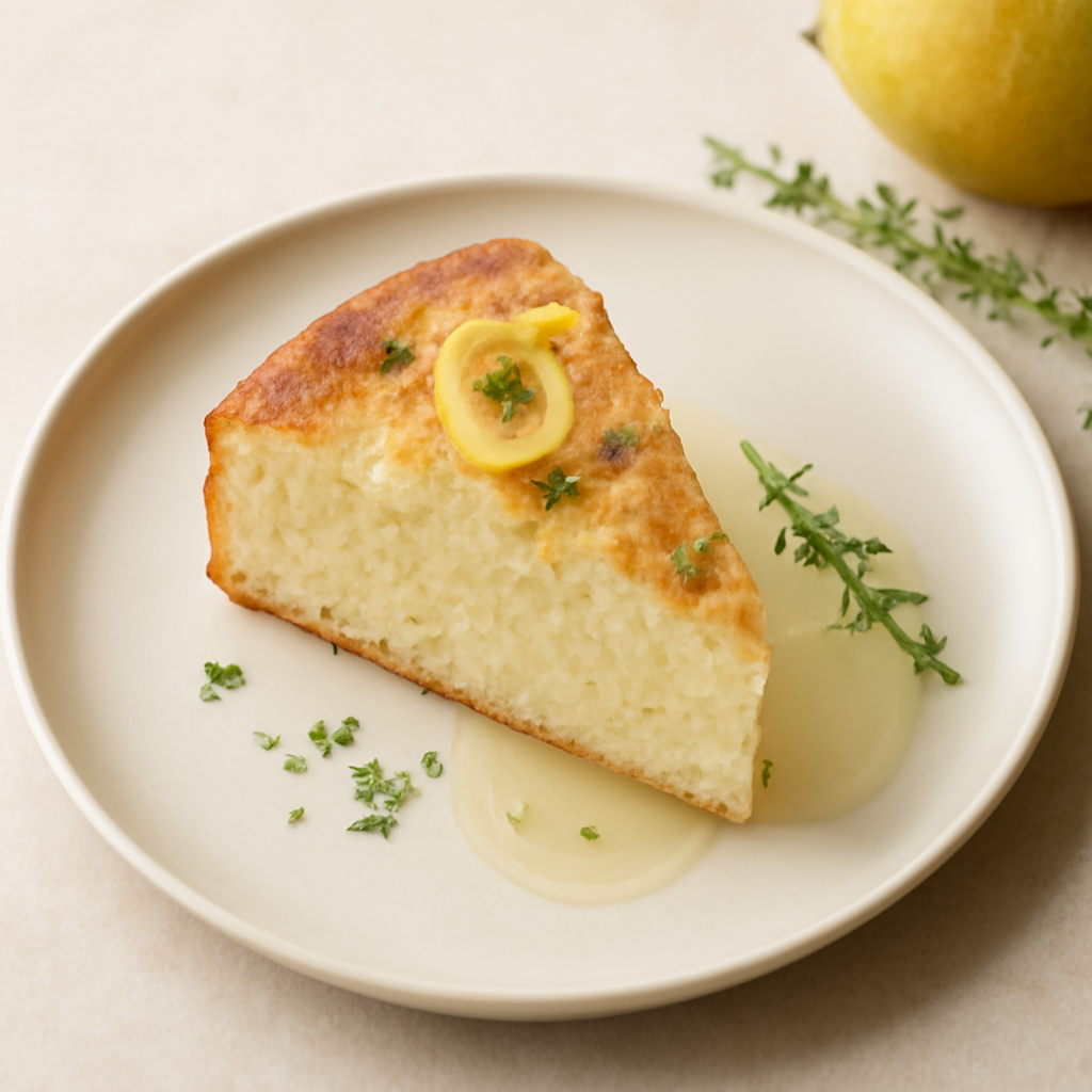 Trancetto di ricotta con limone e timo