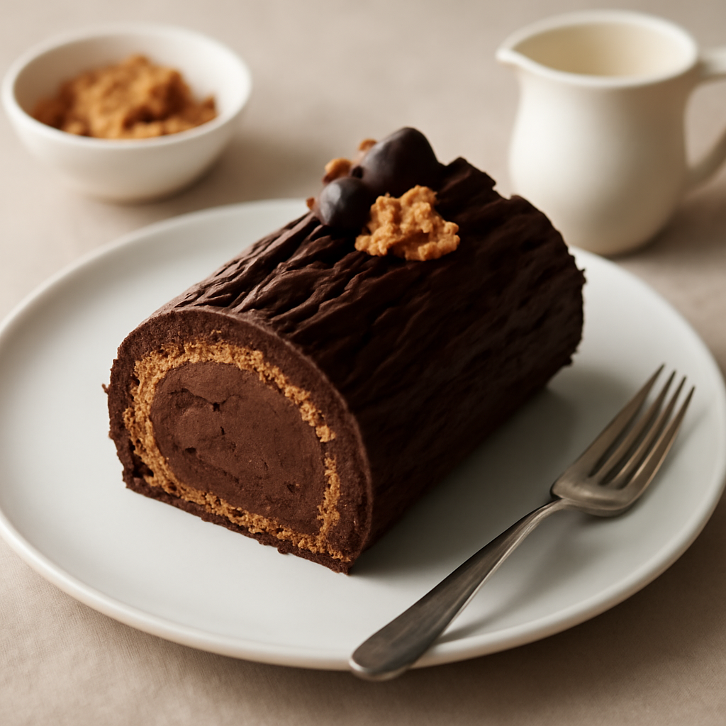 Tronchetto al cioccolato fondente