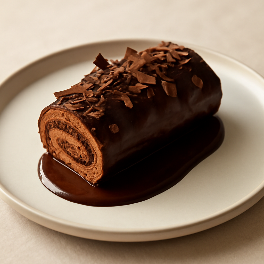 Tronchetto con scaglie di cioccolato